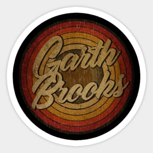 arjunthemaniac,circle vintage retro faded Garth Brooks Sticker